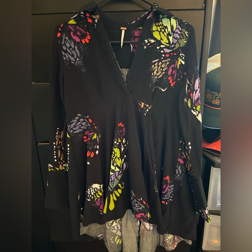 Free People Butterfly Tunic Top - Size Small